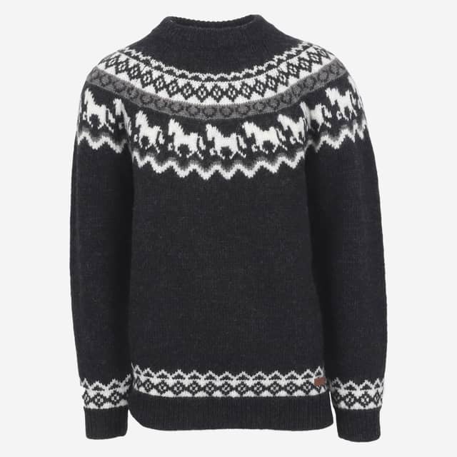 Sleipnir Pferd Muster Wollpullover 